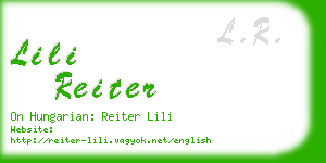 lili reiter business card